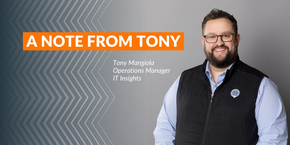 A Note from Tony